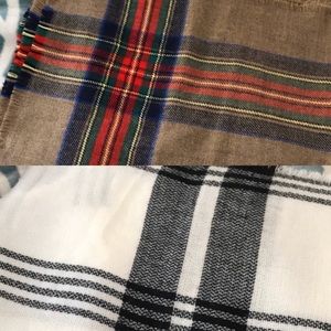 Two oversized scarfs